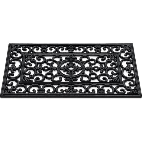 Gummi-Türmatte - "Klassik-Ornament" - 45x75cm - Elegant und rutschfest