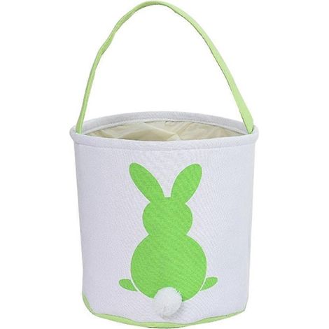 Jolis sacs fourre-tout personnalisés en toile de coton, vert et blanc. (1/5)