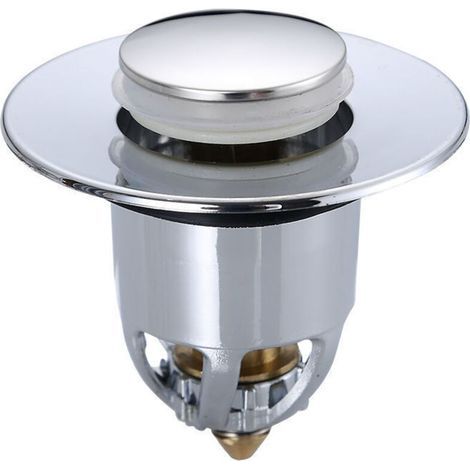 Bonde de Lavabo Pop-Up,Bouchon Lavabo Universel Acier Inoxydable Cuivre Flitre de Vidange Anti-Bloqué Popup avec Bonde et 2 Joints pour évier Cuisine Salle Bain Bouchon (1/5)