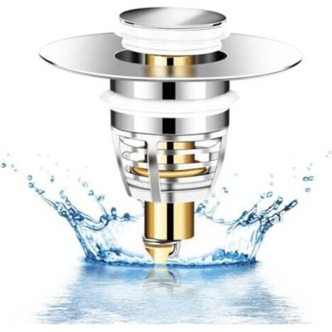 SABIR （6×6×5cm）Anti-odeur - Universel Pop up - Avec 2 joints en silicone - Accélère Le Drainage sans colmatage, Pour Baignoire, Cuisine, Lavabo (1/4)