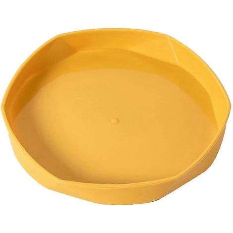 Soucoupe robuste et durable pour pots de fleurs, en plastique épais multicolore, pour jardin - Jaune (1/5)