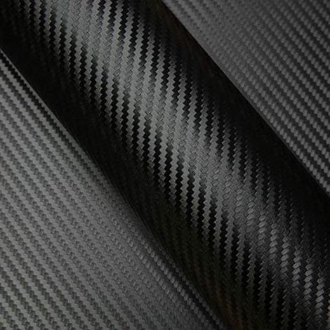 Carbon Autofolie Matt Schwarz 400x30cm mit Schaber für Auto, Motorrad, Laptop (1/5)