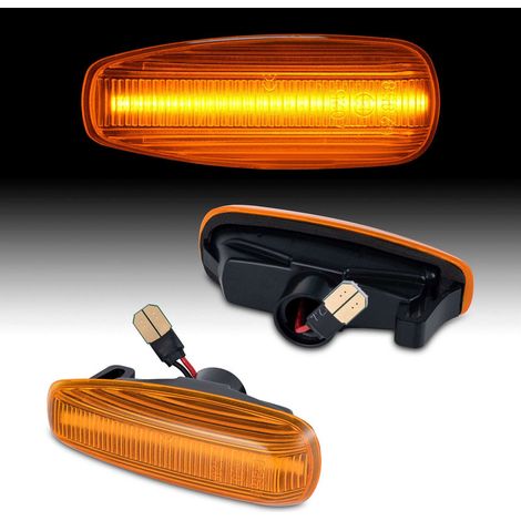 KIT 2 INDICATORI DI DIREZIONE LATERALI A LED COMPATIBILE CON Hyundai i30 Tipo FD Anno di fabbricazione 2007-2012 VETRO GIALLO (1/5)