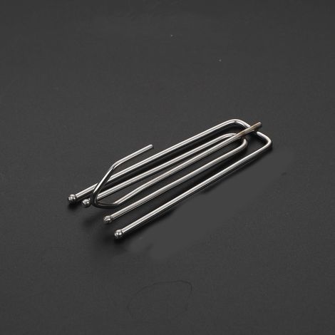 BEBUSINGOTO 20 ganchos de acero inoxidable para cortinas de ventana y puerta pesadas. (1/4)