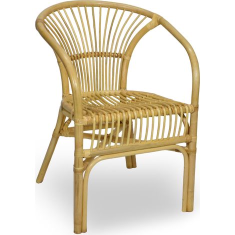 Poltrona da giardino Maya in vero legno di bambù e vimini naturale intrecciato