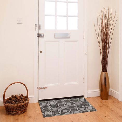 Alfombra Hexa marrón - 155 cm - 15 m