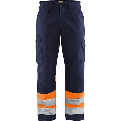 Blakläder Warnschutz-Bundhose, orange / marineblau, Konfektionsgröße DE: 56