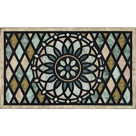 Paillasson d'entrée 24 x 36 pouces. paillasson d'entrée extérieur pour la maison. tapis d'entrée extérieur. paillasson d'entrée extérieur. dos en caoutchouc antidérapant robuste. profil bas. fleur (1/5)