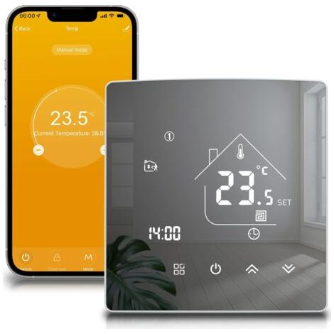 Tuya Smart Thermostat Heizungs-, Raum- und WLAN-Thermostat für Gas-/Wasserheizkessel und Fußbodenheizung, kompatibel mit Alexa und Google Assistant. (1/5)