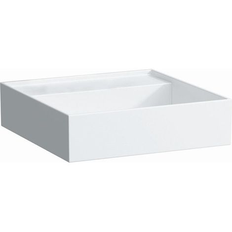 Lave-mains KARTELL 460 x 460 mm sans trop-plein, sans trou pour robinet blanc LCC LAUFEN