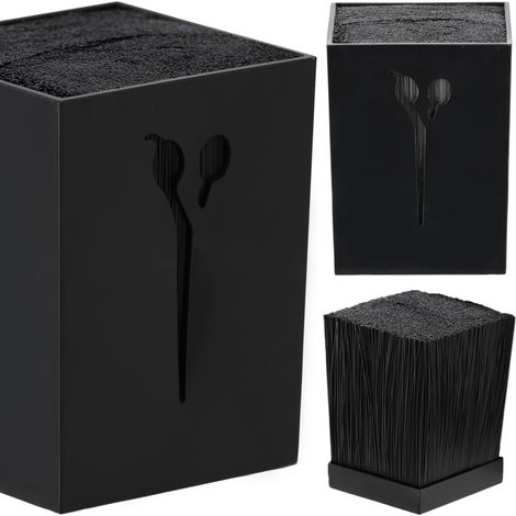 Vaso da fiori per accessori, organizer per forbici da parrucchiere, supporto nero (1/5)