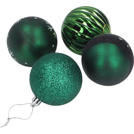 Weihnachtsdekorationen, Weihnachtskugeln, Deckendekorationen in Einkaufszentren, Schaufensterdekorationen, Weihnachtsbäume, bunte Kugeln, Ornamente, verpackte Weihnachtskugeln (1/5)