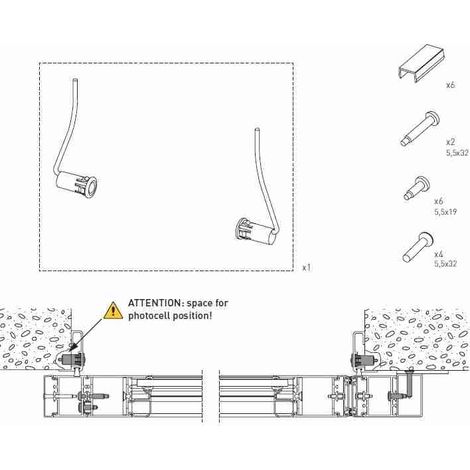 KASMI48 Kit Fotocellule Alu48Sbo DITEC ENTREMATIC KASMI48