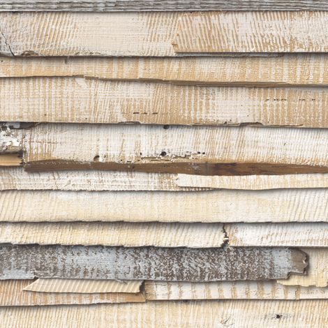 Papier Peint - Bois blanchi à la Chaux - 368 x 254 cm (1/4)