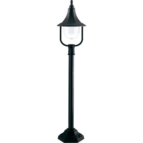 Elstead Shannon - Lampada a colonna da esterno 1 luce Policarbonato nero IP44, attacco E27 (1/4)