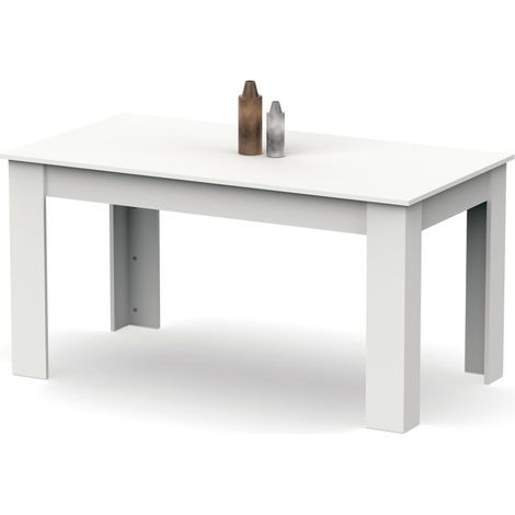 Mesa fija Kia para salón, cocina acabado blanco, 77 cm(alto)140 cm(ancho)80 cm(largo) (1/5)