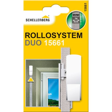 Guide de sangle Duo Plus Mini pour volet roulant, avec Joint brosse coupe-vent, Blanc (1/5)