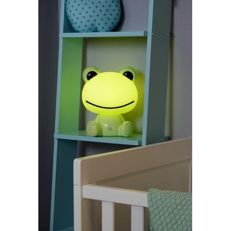Lámpara de noche para habitación infantil con forma de rana dodo, verde, 3 W, H.24 cm (1/2)