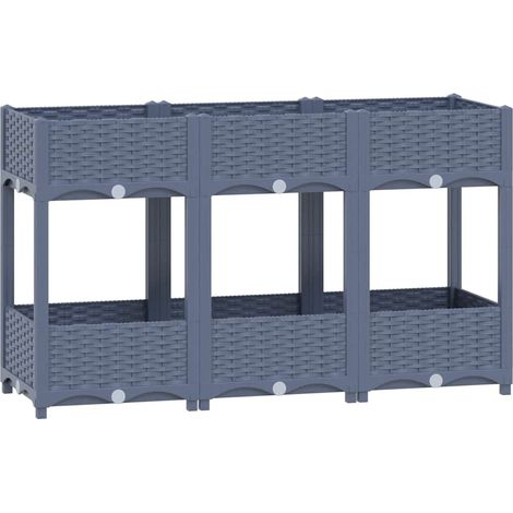 Fioriera Rialzata 120x40x71 cm in Polipropilene vidaXL