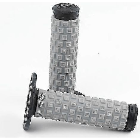 Poignées de guidon Protaper en caoutchouc 7/8" (22 mm et 24 mm) pour moto, dirt bike et pit bike, double densité, gris et noir, 25-26 pouces. (1/5)