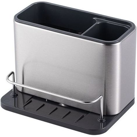 Organisateur D'évier - Acier Inoxydable 430 Et Polypropylène - Pour Évier Cuisine - Noir - 13 X 18 X 12 8 Cm - 1 Pièce (1/5)