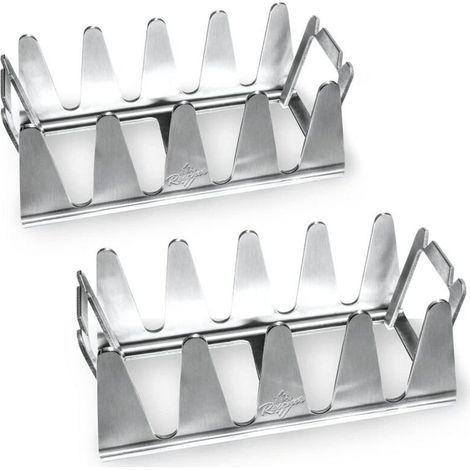 2PCS Multi-barbecue Grill Rack en Acier Inoxydable, Robuste et Facile à Nettoyer, Gril Autoportant avec Boîte en Carton Ondulé, Grille de Cuisson Multi-en Acier Inoxydable pour Poulet (1/3)