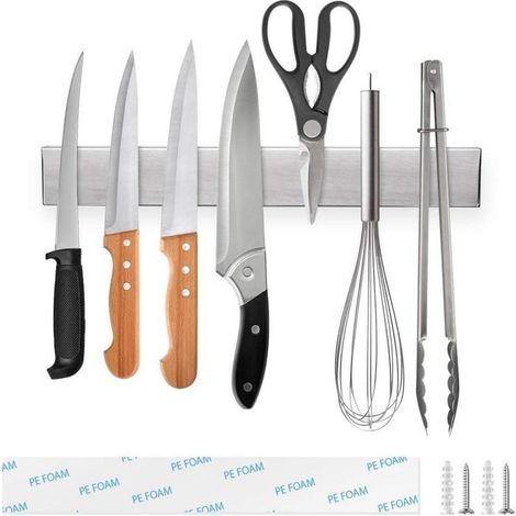 Ninonly Messermagnetschiene 30cm Edelstahl Selbstklebend Magnetisch (1/5)