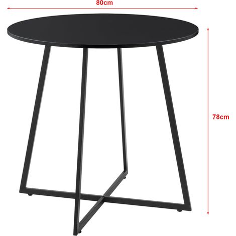 Mesa de comedor 78 x 80 cm negra 030008709