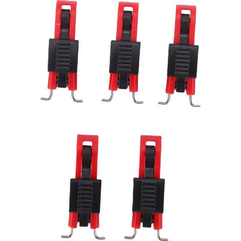 Ortviai Verrou de sécurité pour disjoncteur miniature DZS11-2, 5 pièces, rouge/noir, fixation par broches ≤19 mm
