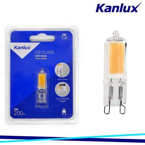 LAMPADINA LED G9 GLASS LED2W-WW - KANLUX                                                                 - Luce CALDA (1/3)