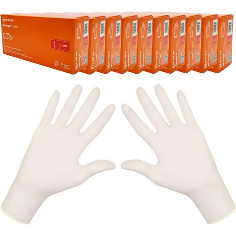 Guantes de látex L Mercator Dermagel Coated 100 uds caja 10 unidades (1/5)