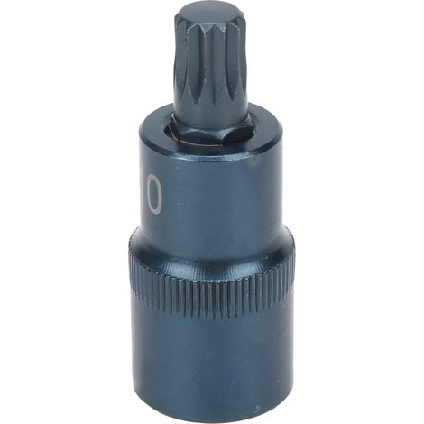 Douille de tournevis en acier allié bleui, clé rapide 12 pans, adaptateur d'embout de port 1/2", M10 (1/5)