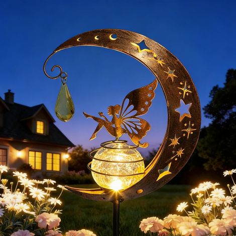 Arrosoir solaire Tremdwoto, guirlande lumineuse extérieure à 90 LED, IP65, style rétro, en métal, avec support pour terrasse, jardin ou allée. (1/5)
