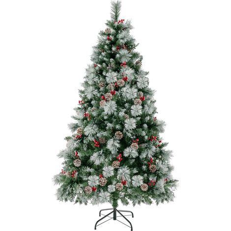 Albero di Natale pre-illuminato 185cm, con aghi di pino e luci LED (1/4)