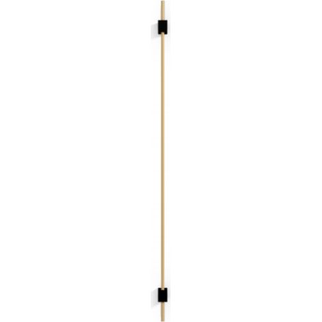 Lámpara lineal LED Lanar de doble brazo, 100 cm, aplique de techo dorado y negro. (1/3)