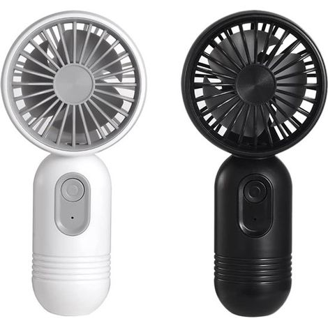 Mini ventilatore portatile,confezione da 2,piccolo ventilatore tascabile USB a batteria,ventilatore a mano con 3 velocità,ideale per ragazze (1/5)