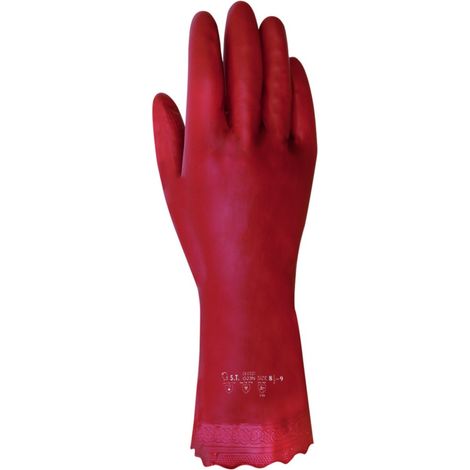 GUANTE  PVC FLOCADO VINDICO 100 8 G23N/8
