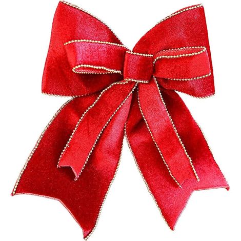 Ribbon Noël - Ruban Décoratif en Polyester - Pour Porte Mur Clôture Arbre de Noël - 25 x 32 cm - 1 Pièce (1/5)