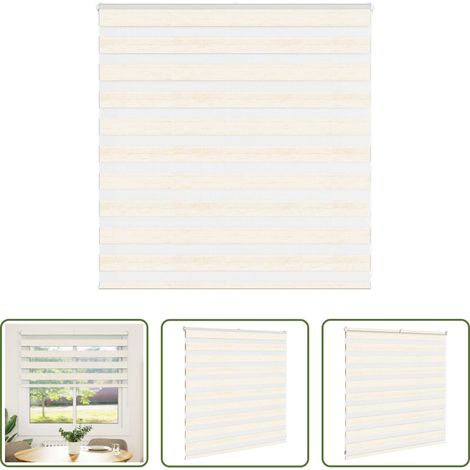 vidaXL Marmorbeige - Doppelrollo Marmorbeige 150x100cm Stoffbreite 145,9 cm Polyester (1/5)