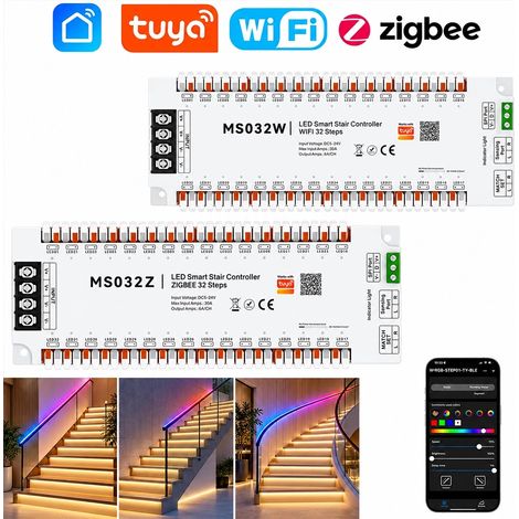 Tuya Centralina Smart Scale LED 32 Gradini WiFi o Zigbee con Sensori PIR Wi-Fi (1/5)