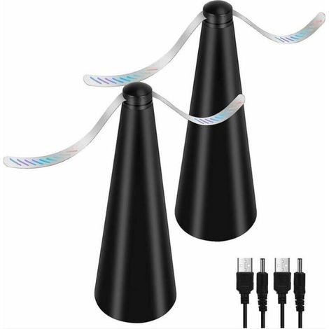 Ventilateur Anti-Mouche, Lot de 2 Répulsifs Naturels, Éloigne Insectes de la Nourriture, Camping Jardin (1/4)
