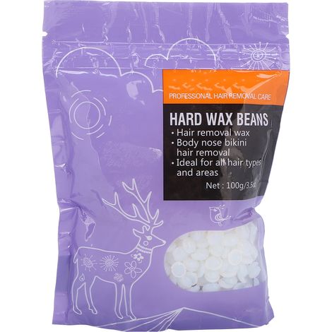 100g Cire Épilation Dure Haricot Transparent pour Corps, Cire à Épilation en Grains (1/5)