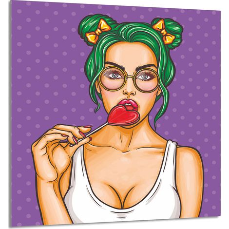 Panneau de verre POUR la cuisine 60x65 Femme (1/5)