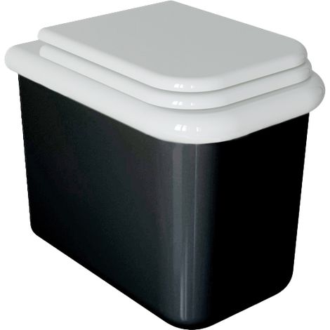 Inodoro de suelo de estilo retro - True Colors Lite - Negro brillante (1/5)