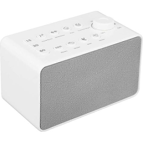 Machine à bruit blanc portable avec huit sons, rechargeable par USB, minuterie, aide au sommeil pour bébés et adultes (1/5)