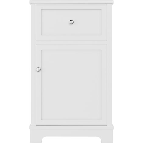 Mueble de baño 51 x 46 x 87 cm en MDF y cerámica con lavabo integrado blanco (1/5)