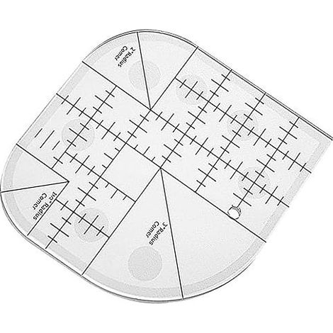 Gebogener Winkellineal zum Quilten und Patchworken. Schnittmuster für runde Kanten, Patchwork-Werkzeuge für Nähbedarf, Zuhause und Büro. (1/5)