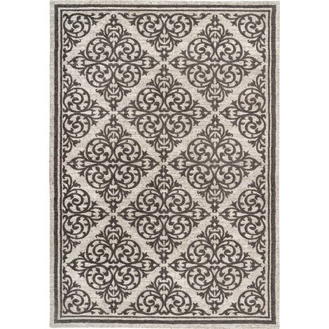 Tapis oriental gris doux à poils courts intérieur - 170 x 120 cm (1/4)