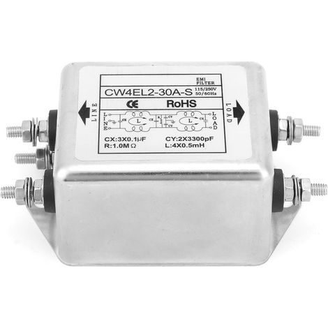 Einphasiger 30-A-EMV-Filter CW4EL2-30A S, 115 V/250 V 50/60 Hz Netzteil, Netzfilter (1/3)