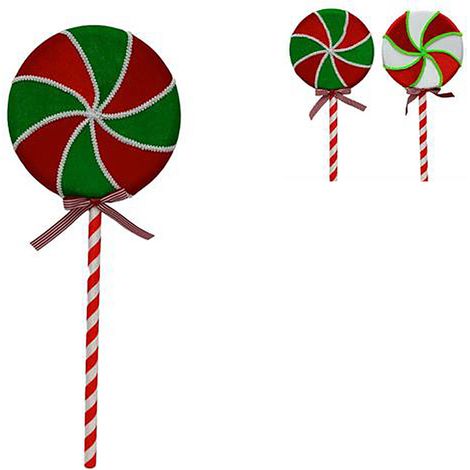 Set 2 caramelle candy Grande lecca lecca per decorazione di natale H 63 addobbi dolci natalizi (1/3)